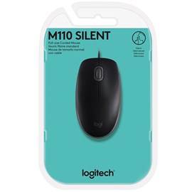 Mouse Logitech M110 Silent Usb Preto 910-006756