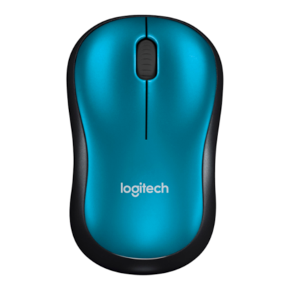 Mouse Logitech M185 Wireless 1000 Dpi Preto E Azul 910-003636