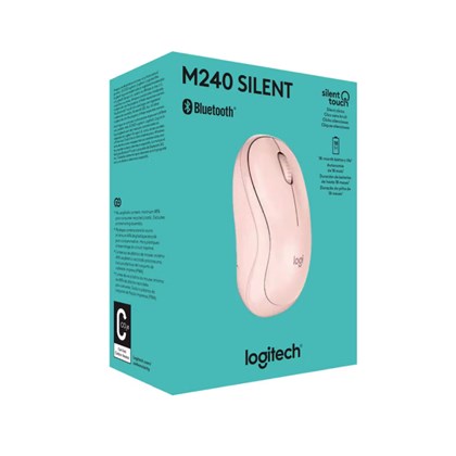 Mouse Logitech M240 Silent Bluetooth 1000dpi 3 Botoes Rose 910-007117