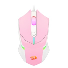 Mouse Redragon Centrophorus Bubblegum Rgb 7200 Dpi Rosa Com Branco M601pw-rgb