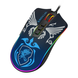 Mouse Redragon Cobra Harry Potter Corvinal Rgb Usb 12400 Dpi Azul E Preto Hp-711R