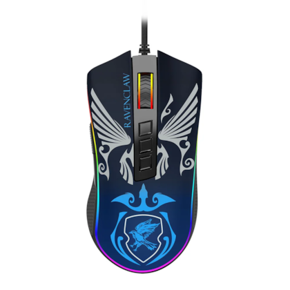 Mouse Redragon Cobra Harry Potter Corvinal Rgb Usb 12400 Dpi Azul E Preto Hp-711R