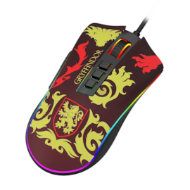 Mouse Redragon Cobra Harry Potter Gryffindor Rgb Usb 12400 Dpi Vermelho E Preto Hp-711G