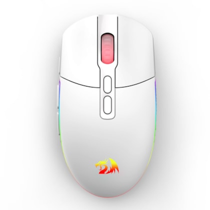 Mouse Redragon Invader Pro Rgb  Wireless Bluetooth 10000 Dpi Branco M719w-rgb-pro