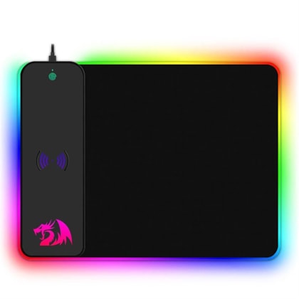 MOUSEPAD GAMER REDRAGON CRATER RGB CARREGADOR WIRELESS P028