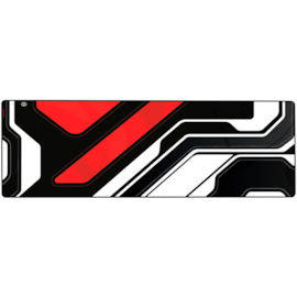 Mousepad Kalkan Minimal Extended Lite Speed 90Cm X 30Cm Preto Vermelho Branco Klk00109