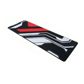 Mousepad Kalkan Minimal Extended Lite Speed 90Cm X 30Cm Preto Vermelho Branco Klk00109