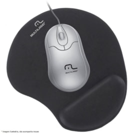 Mousepad Multilaser Com Apoio De Pulso Em Gel Ergonômico Grande Preto AC024