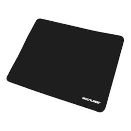 Mousepad Multilaser Standard Liso Slim Emborrachado Antiderrapante 22 X 18cm Preto Ac027