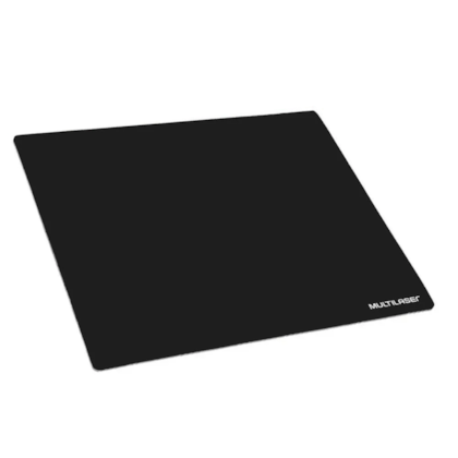 Mousepad Multilaser Standard Liso Slim Emborrachado Antiderrapante 22 X 18cm Preto Ac027