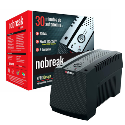 Nobreak Ts Shara Ups Mini 700Va Entrada Bivolt Saída 115V Bat.1X5Ah 6 Tomadas 4541