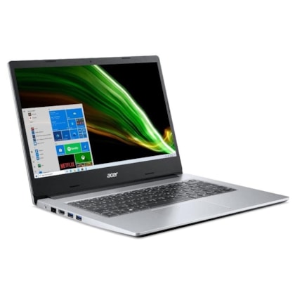 NOTEBOOK ACER ASPIRE 3 INTEL CELERON-N4500 MEMÓRIA 4GB DDR4 SSD 256GB NVME PRATA A314-35-C4CZ