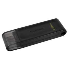 Pendrive Kingston 256gb Datatraveler70 Usb 3.2 Tipo-c Preto Dt70/256gb