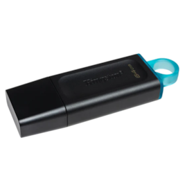 Pendrive Kingston 64gb Datatraveler Exodia Usb 3.2 Preto Azul Dtx/64gb
