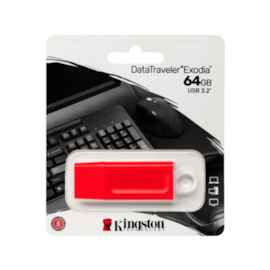 Pendrive Kingston 64gb Datatraveler Exodia Vermelho Usb 3.2 Kc-u2g64-7gr