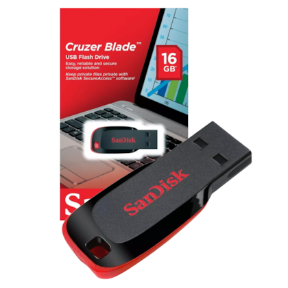 Pendrive Sandisk Cruzer Blade 16gb Z50 Sdcz50-016g-b35