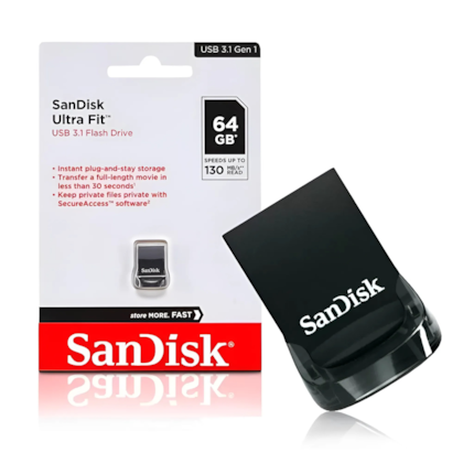 Pendrive Sandisk Ultra Fit 64gb Usb 3.1 Sdcz430-064g-g46