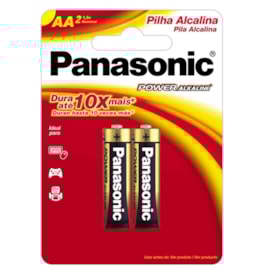 PILHA PANASONIC ALCALINA AA BLISTER COM 2 LR6XAB/2B192