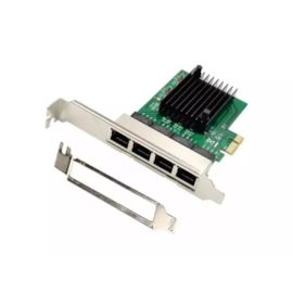Placa De Rede Realtek Rtl8111f Pci-express X1 4 Portas Rj45 Gigabit  10/100/1000 Mbps Se-lgi8111-4bt