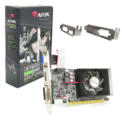 Placa De Vídeo Afox Gt 610 1gb Ddr3 64 Bit Hdmi Af610-1024d3l5