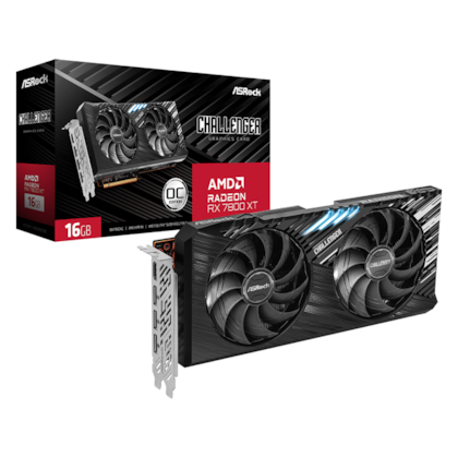 Placa De Vídeo Asrock Radeon Rx 7800 Xt Challenger Oc Edition 16gb Gddr6 256 Bit Fsr 90-ga4szz-00uanf