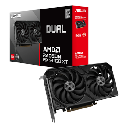 Placa De Vídeo Asus Radeon Rx 9060 Xt Dual Series 16gb Gddr6 Dual Fan Fsr 90yv0lg2-m0na00 Dual-rx9060xt-16g