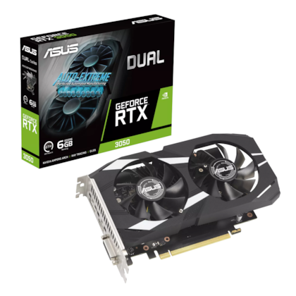 Placa De Video Asus Rtx 3050 Dual Oc Edition 6gb Gddr6 Dlss Ray Tracing 90yv0k61-m0na00