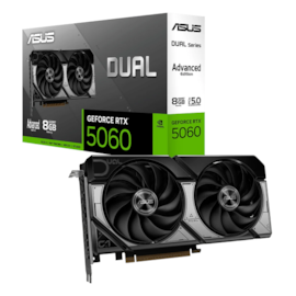 Placa De Vídeo Asus Rtx 5060 Dual 8Gb Gddr7 128 Bit Ray Tracing Dlss 4 Dual-Rtx5060-8G-A