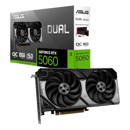 Placa De Vídeo Asus Rtx 5060 Dual Series 8Gb Gddr7 128 Bit Ray Tracing Dlss 4 Dual-Rtx5060-8G