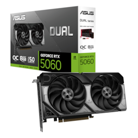 Placa De Vídeo Asus Rtx 5060 Oc Dual Series 8Gb Gddr7 128 Bit Ray Tracing Dlss 4 Dual-Rtx5060-O8G