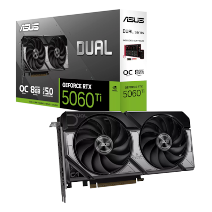 Placa De Vídeo Asus Rtx 5060 Ti Oc Dual 8G Gddr7 128 Bits Ray Tracing Dlss 4 90Yv0Mp2-M0Na00