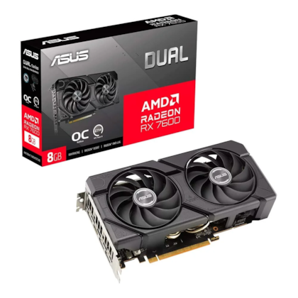 Placa De Vídeo Asus Rx 7600 Evo 8gb Gddr6 128 Bit Fsr 90yv0ld0-m0na00