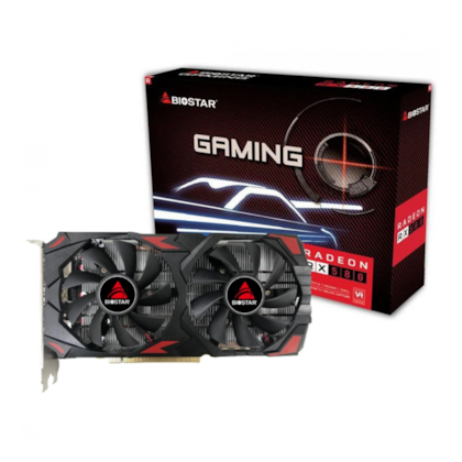 Placa De Vídeo Biostar Rx 580 2048Sp Dual Fan 8Gb Gddr5 256 Bits Va5815Rq82-Tbara-Bs2