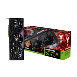Placa De Vídeo Gainward Rtx 5070 Ti Phoenix-S Gs 16Gb Gddr7 256 Bit Ray Tracing Dlss 4 Ne7507Ts19T2-Gb2031K