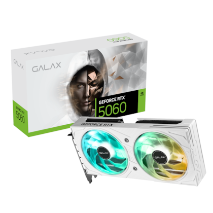 Placa De Vídeo Galax Rtx 5060 Ex White 1-click Oc 8gb Gddr7 128 Bit Dlss4 Ray Tracing 56nsn8mddbbs