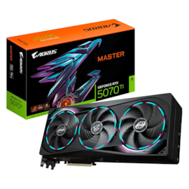 Placa De Vídeo Gigabyte Aorus Rtx 5070 Ti Master 16gb Gddr7 256 Bit Dlss4 Ray Tracing Gv-n507taorus M-16gd