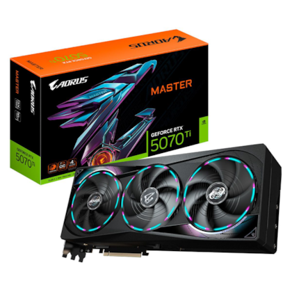 Placa De Vídeo Gigabyte Aorus Rtx 5070 Ti Master 16gb Gddr7 256 Bit Dlss4 Ray Tracing Gv-n507taorus M-16gd