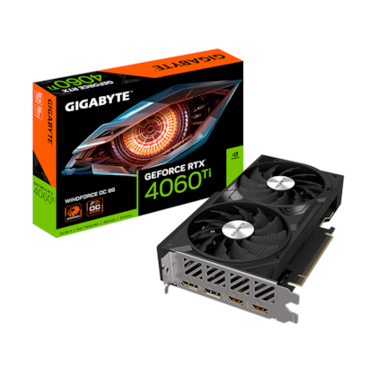 Placa De Video Gigabyte Rtx 4060 Ti 8gb Gdd6 Windforce Oc Dlss Ray Tracing Gv-n406twf2oc-8gd