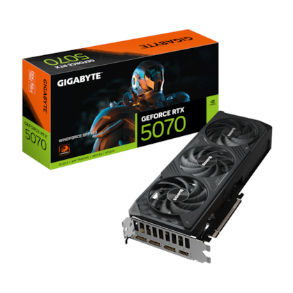 Placa De Vídeo Gigabyte Rtx 5070 Windforce Sff 12gb Gddr7 192 Bit Ray Tracing Dlss 4 Gv-n5070wf3-12gd