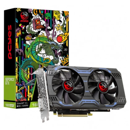 Placa De Video Gtx 1660 Super Graffiti Series 6gb Gddr6 192 Bits Dual Fan Pa1660s6gr6df