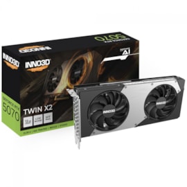 Placa De Vídeo Inno3D Rtx 5070 Twin X2 12Gb Gddr7 192 Bits Ray Tracing Dlss 4 N50702-12D7-195064N