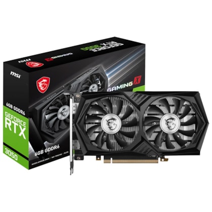 Placa De Video Msi Rtx 3050 Gaming X 2x 6gb Gddr6 96 Bits 912-v812-024