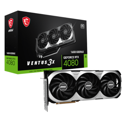 Placa De Video Msi Rtx 4080 Ventus 3x Oc 16g Gddr6x 256 Bits Hdmi/3x Displayport Rtx4080v3xoc