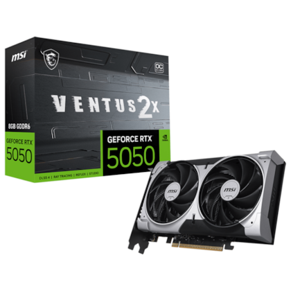 Placa De Vídeo Msi Rtx 5050 Ventus 2x Oc 8gb Gddr6 128 Bit Dlss4 Ray Tracing 912-v538-010
