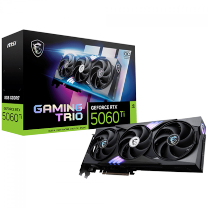 Placa De Vídeo Msi Rtx 5060 Ti Gaming Trio Oc 8gb Gddr7 128 Bit Ray Tracing Dlss 4 G506t-8gtc