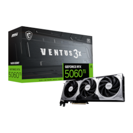 Placa De Vídeo Msi Rtx 5060 Ti Ventus 3X Oc 16Gb Gddr7 128 Bits Ray Tracing Dlss 4 912-V812-078