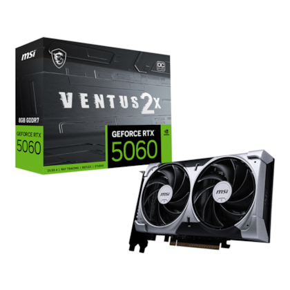 Placa De Vídeo Msi Rtx 5060 Ventus 2x Oc 8gb Gddr7 128 Bit Ray Tracing Dlss 4 G5060-8v2c