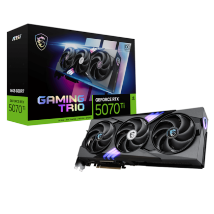 Placa De Vídeo Msi Rtx 5070 Ti Gaming Trio Oc Plus 16gb Gddr7 256 Bit Dlss 4 Ray Tracing 912-v531-058