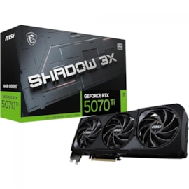 Placa De Vídeo Msi Rtx 5070 Ti Shadow 3X Oc 16Gb Gddr7 256 Bit Ray Tracing Dlss 4 912-V531-465