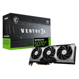 Placa De Vídeo Msi Rtx 5070 Ti Ventus Oc 3x 16gb Gddr7 256 Bit Bit Ray Tracing Dlss 4 912-v531-092